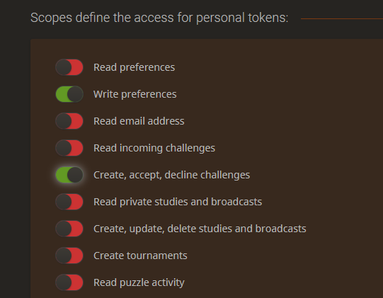 API access token