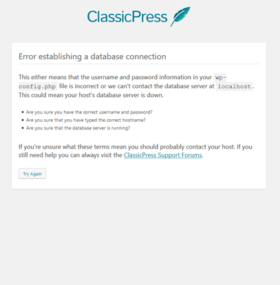 error-database-connection