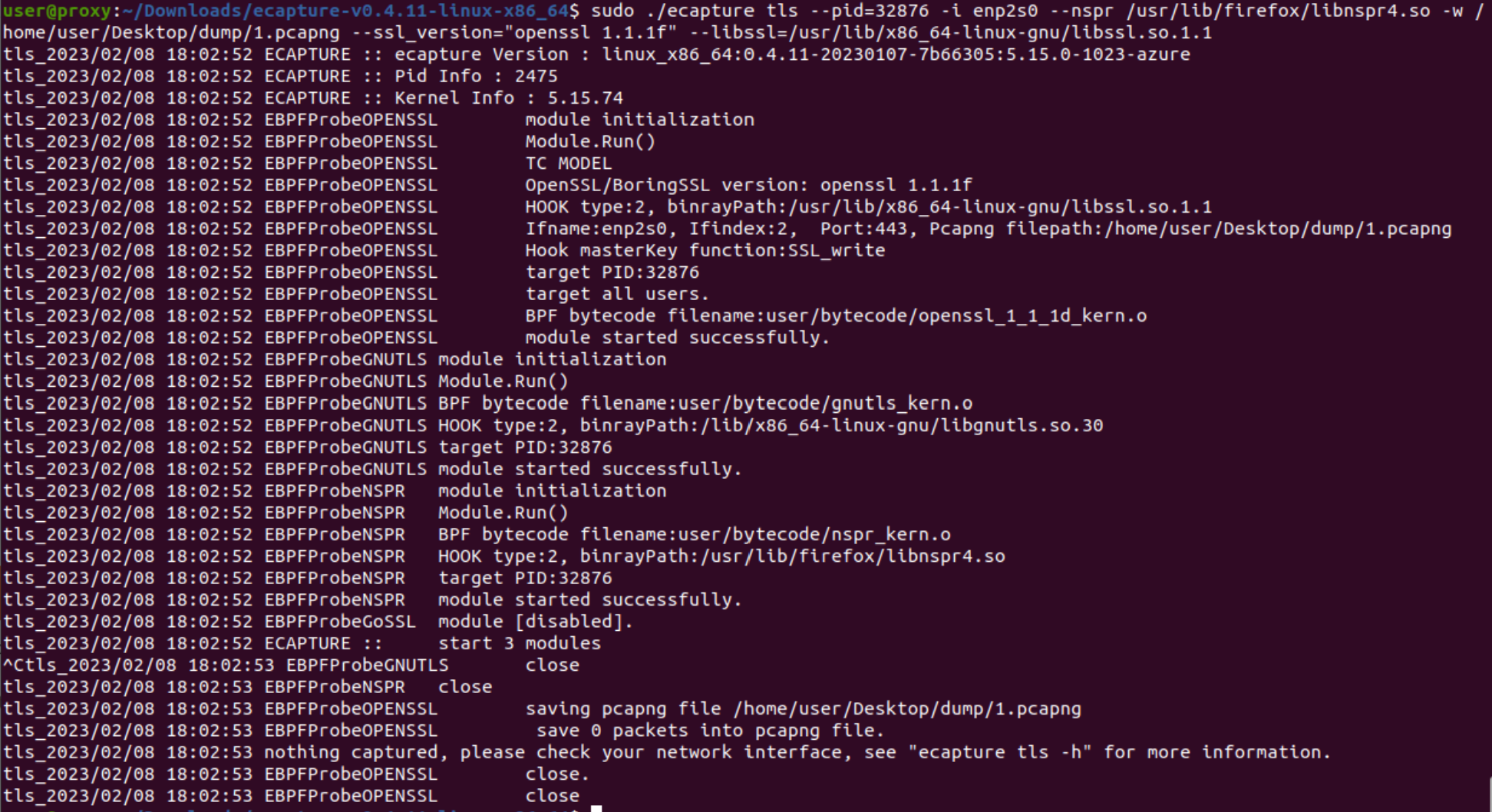 Missing masterkey file. Just TCP/TLS packets in wireshark, no HTTP/S ...