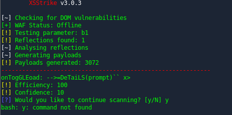 Some Features do not work - Payload · Issue #132 · s0md3v/XSStrike · GitHub