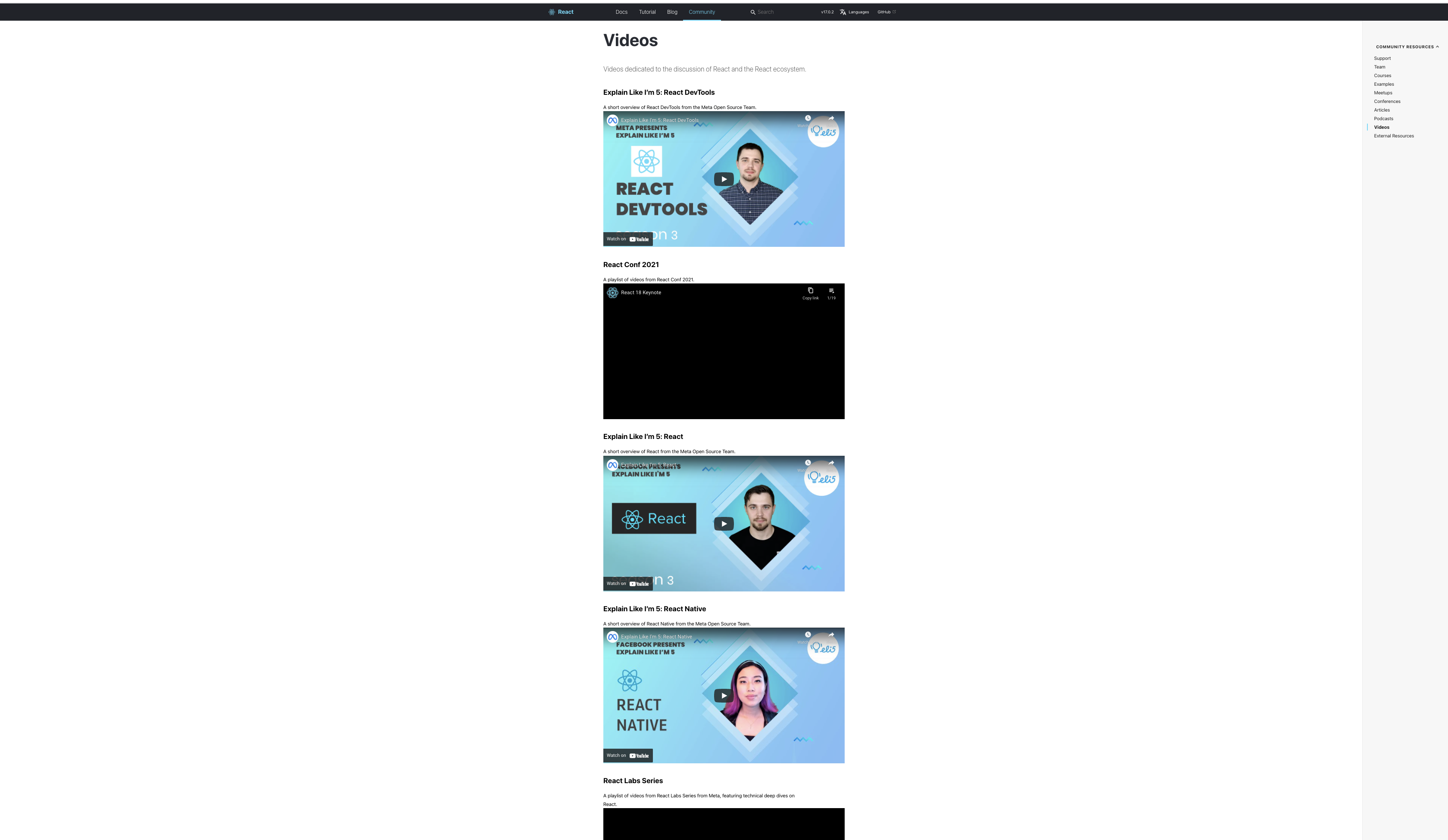 docs: adding Meta Open Source content to the community page by ...