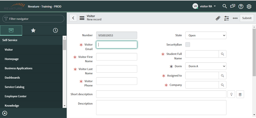 Visitor Registration