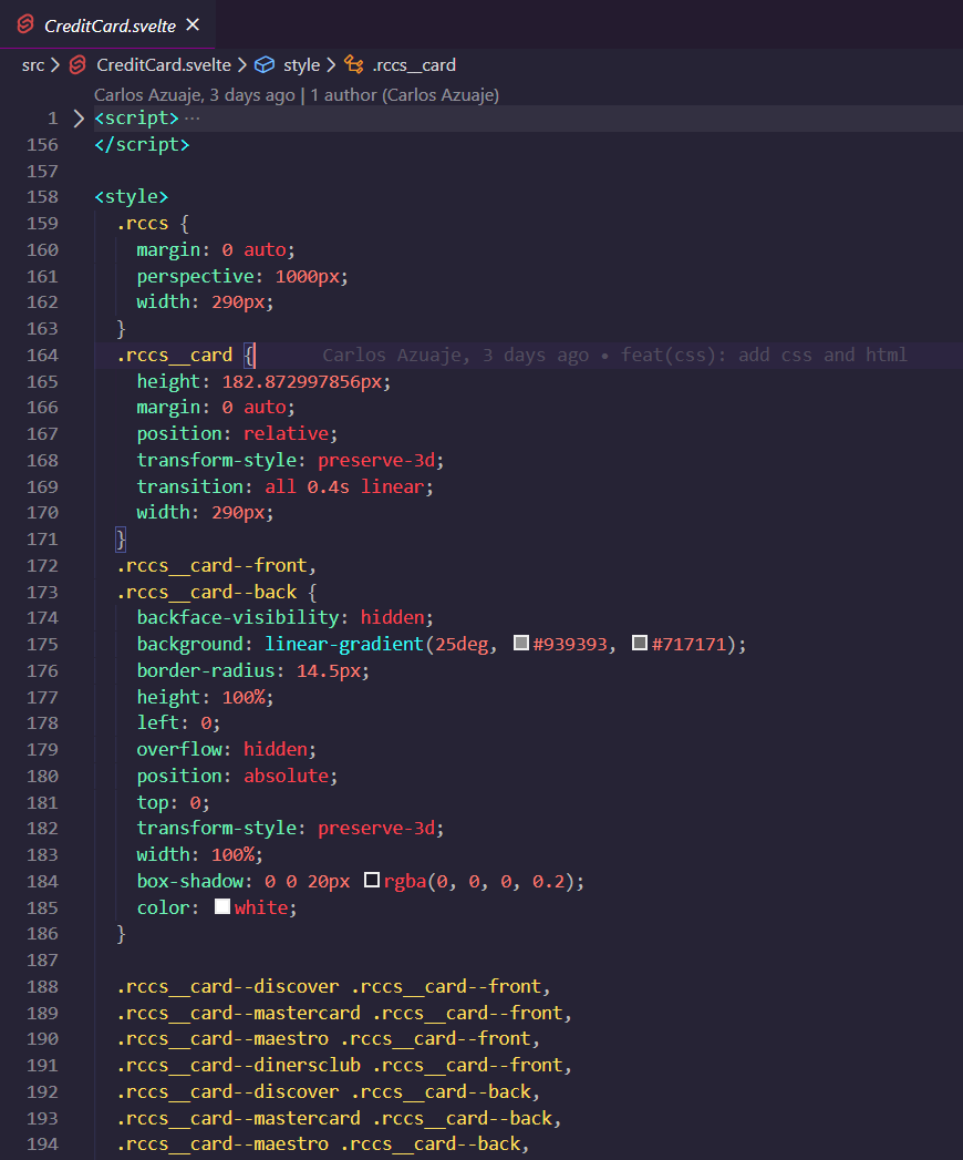 Example of scss in svelte