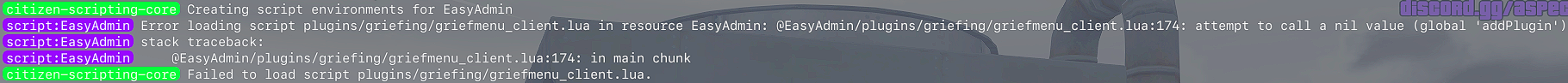 Grief Menu Plugin Error · Issue #675 · Blumlaut/EasyAdmin · GitHub