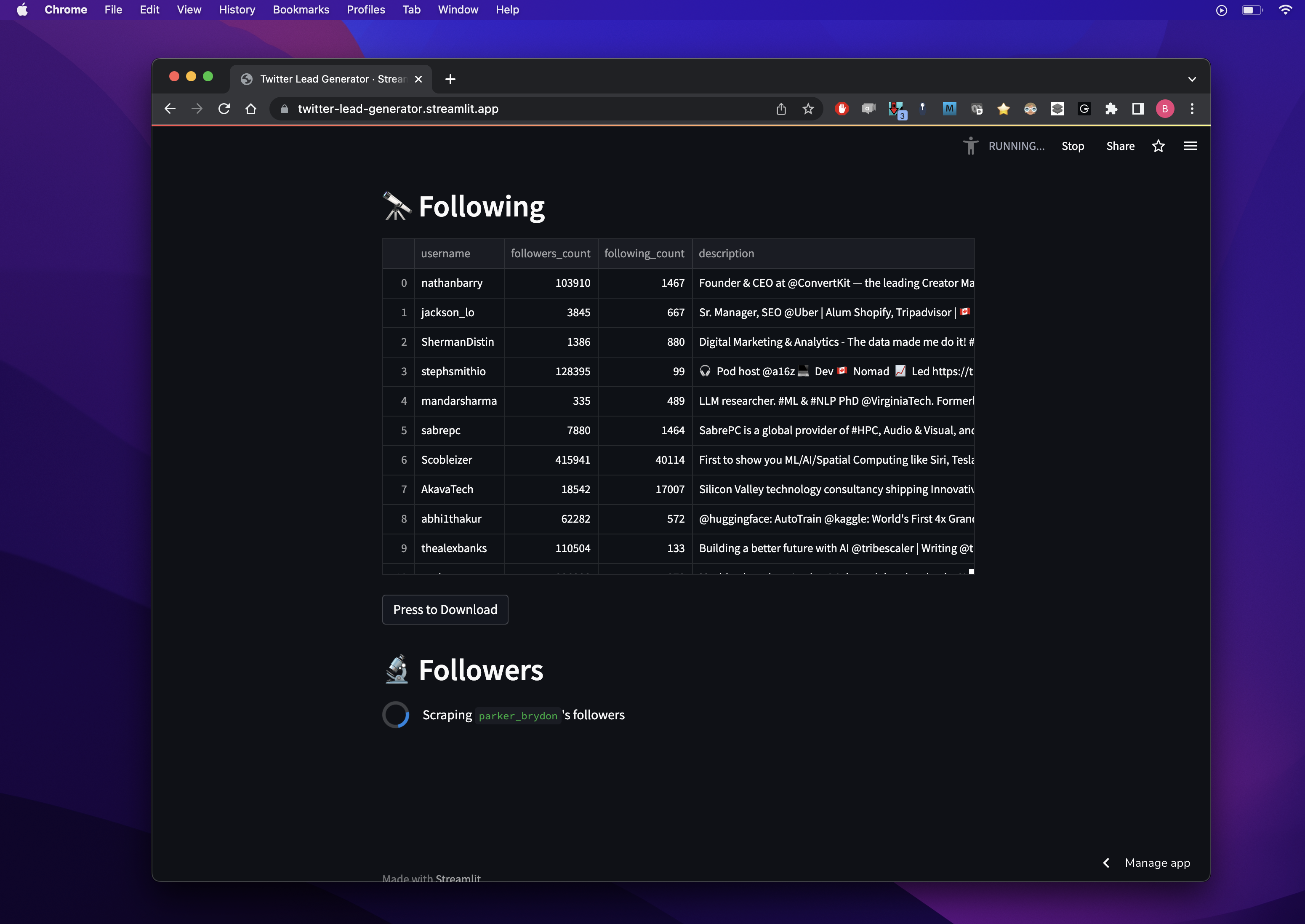 GitHub - parker84/twitter-lead-generator: Repo for generating social ...