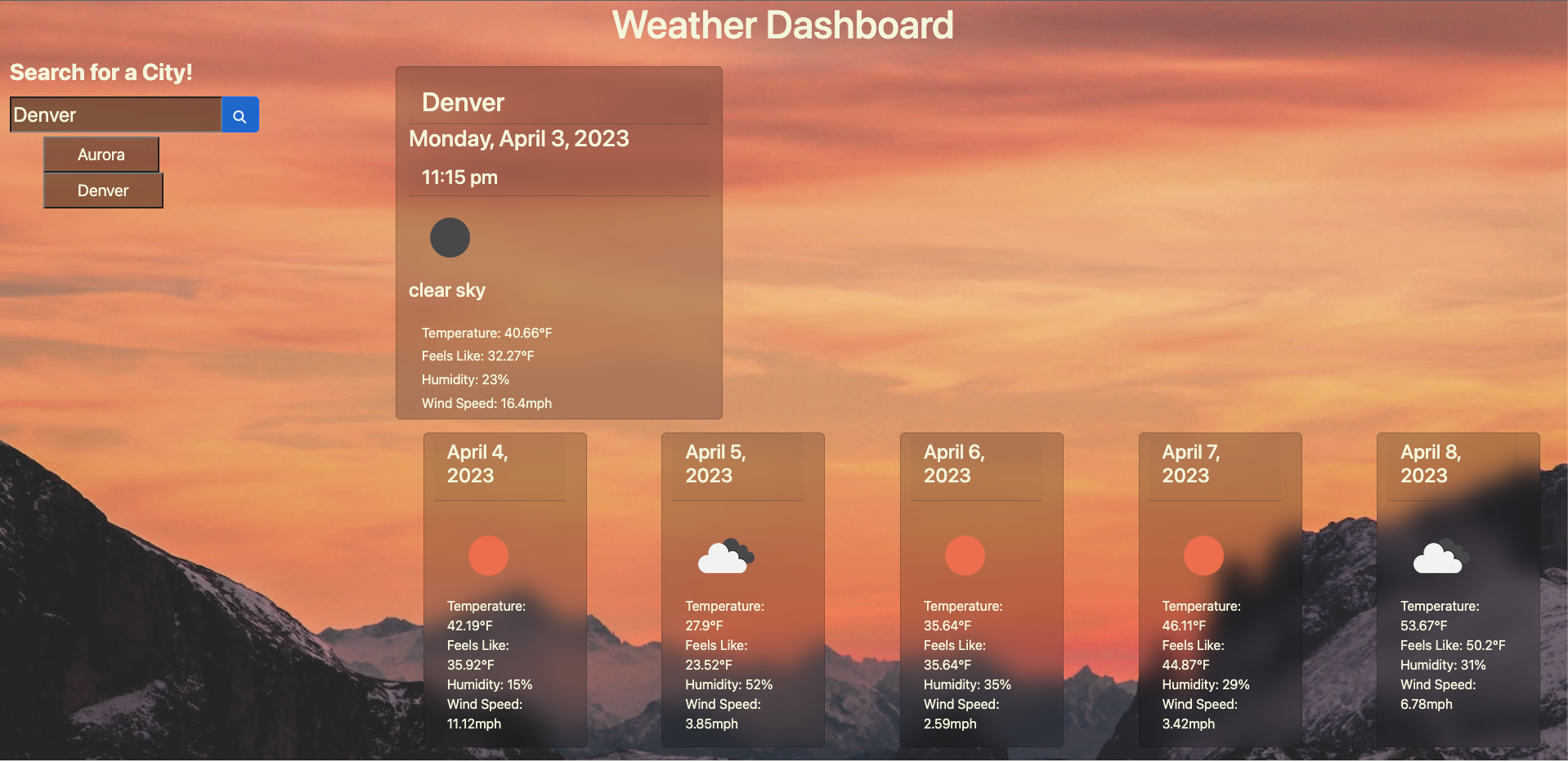 GitHub - RyanSKang/Weather-Dashboard: Week 6 Module Challenge