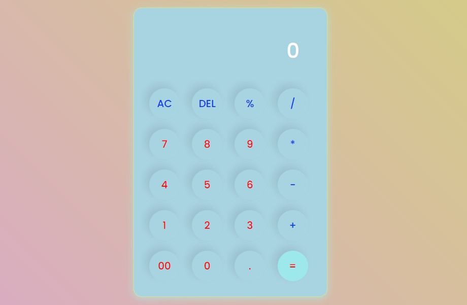 GitHub - Neelam099/calculator: using html css and javascript