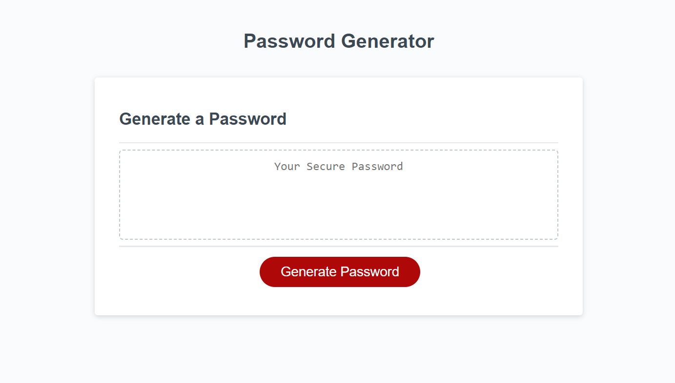 GitHub - BigMikeNova/Password-Generator