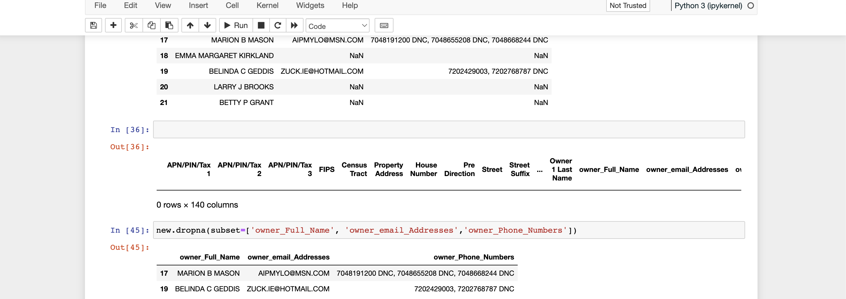 GitHub EvergreenInvestments/Property_Database Extracting Name