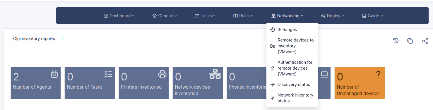 No dedicated menu on "Authentication for remote devices (VMware)" page ...