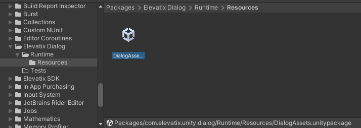DialogAssets unitypackage