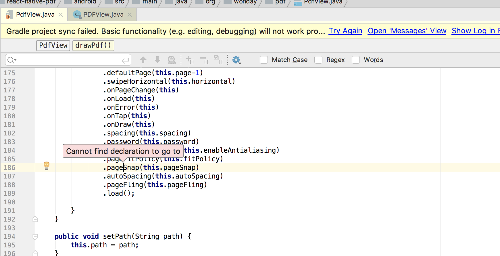 Android: cannot find symbol .pageSnap(this.page Snap) · Issue #217 ...