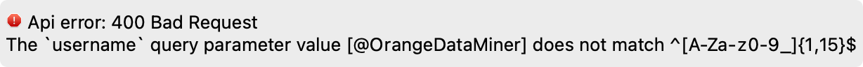 Twitter: better error handling? · Issue #805 · biolab/orange3-text · GitHub