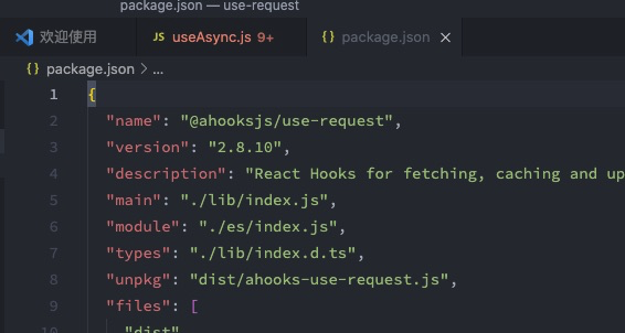 发布的包里useAsync的es module的文件不完整 · Issue #1131 · alibaba/hooks · GitHub