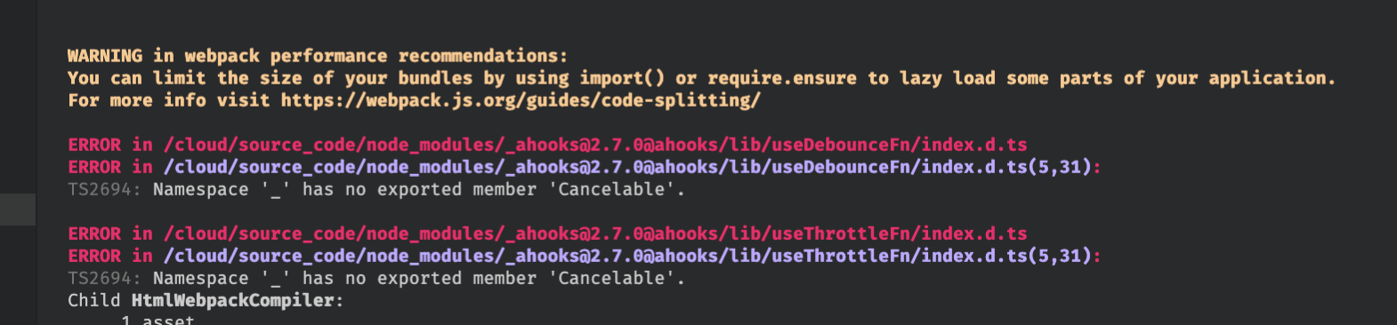 useDebounceFn ts error · Issue #690 · alibaba/hooks · GitHub