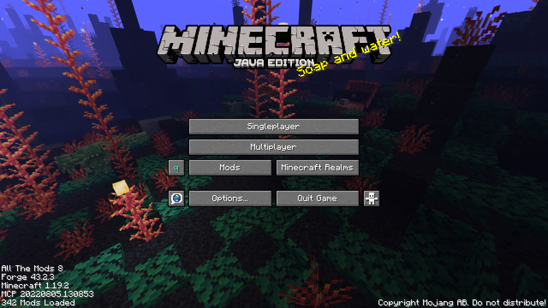 Game crashes after "reading world data" and my main page screen is ...