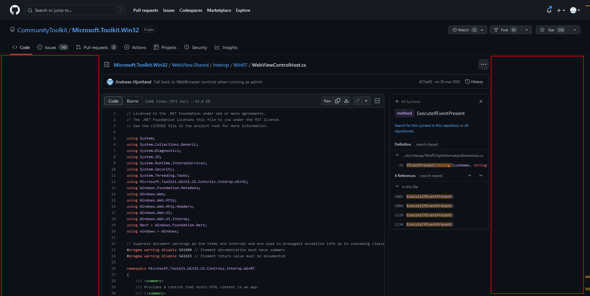 Code navigation on large screens · community · Discussion #49909 · GitHub