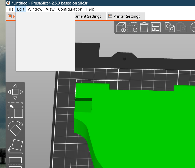 missing dropdown menue
