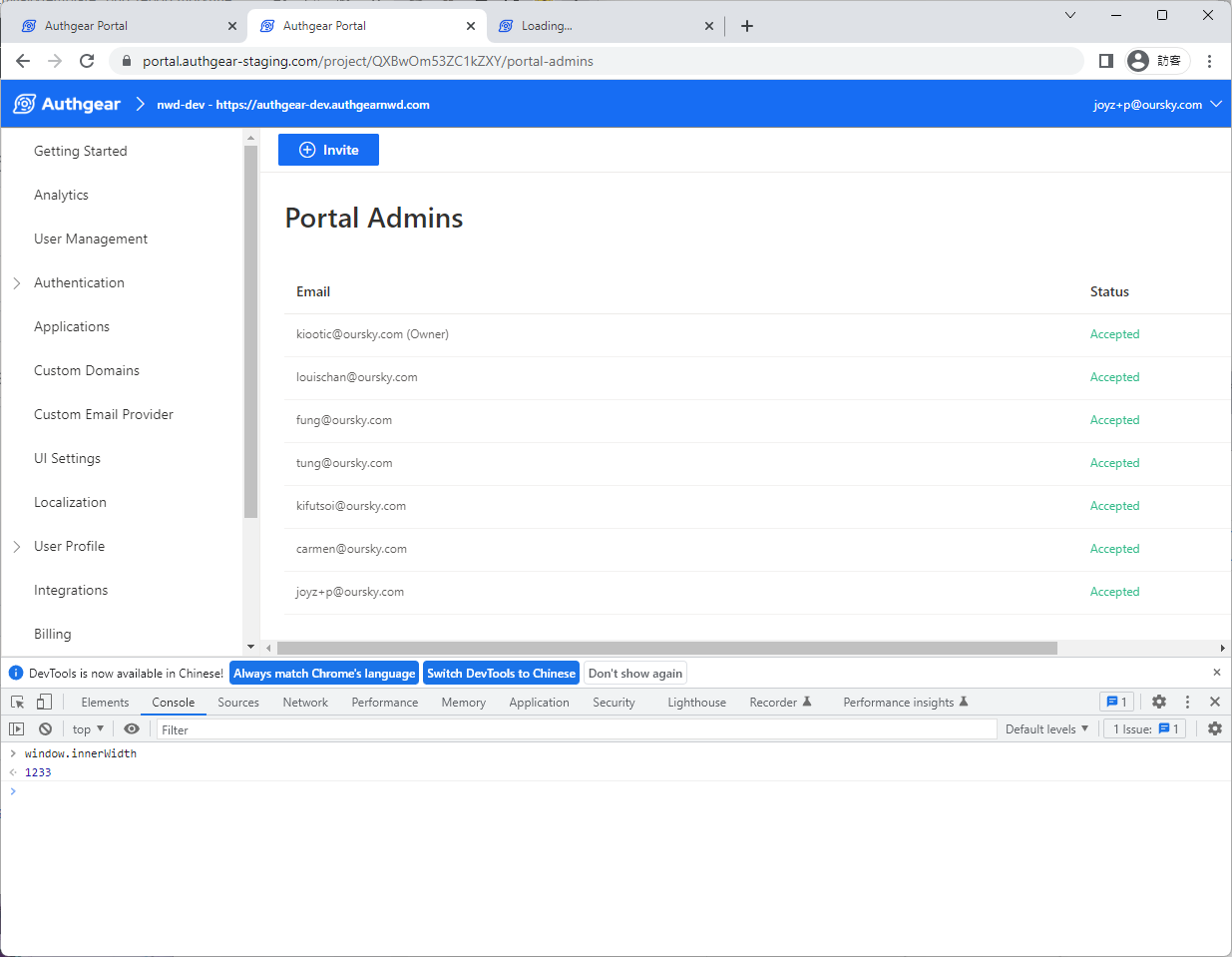 [Portal Admins] Hard to view Action column · Issue #3071 · authgear ...