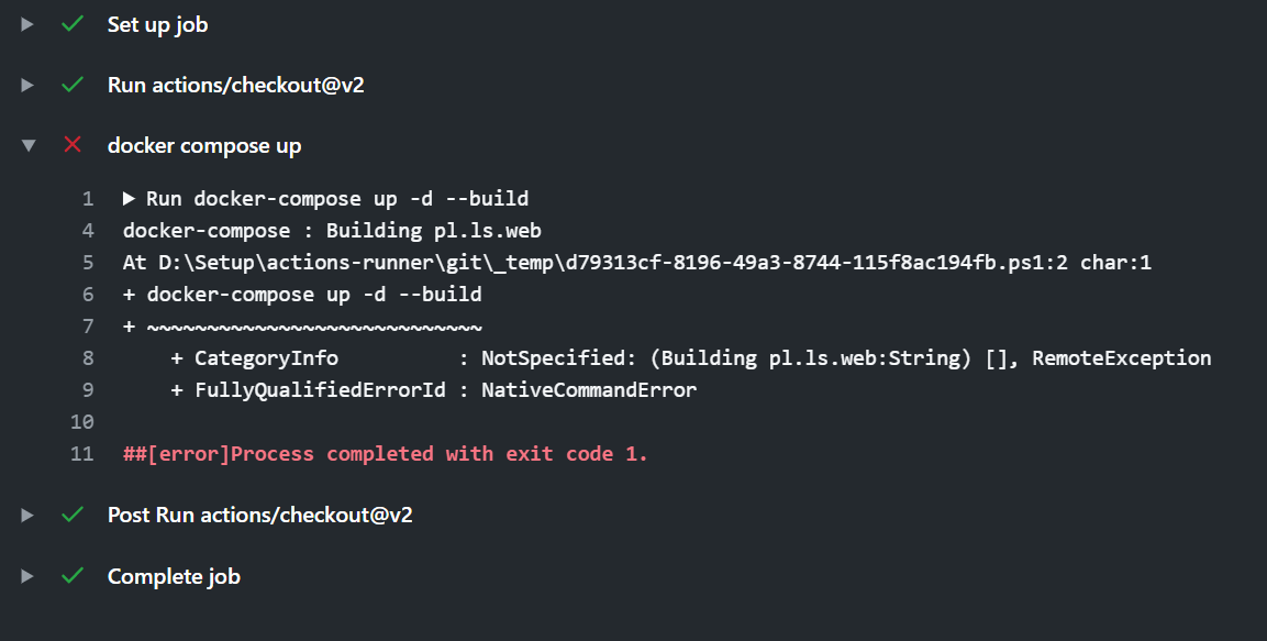 I'm geting an error when run windows seft-hosted docker script · Issue ...