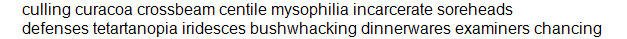 culling curacoa crossbeam centile mysophilia incarcerate soreheads defenses tetartanopia iridesces bushwhacking dinnerwares examiners chancing