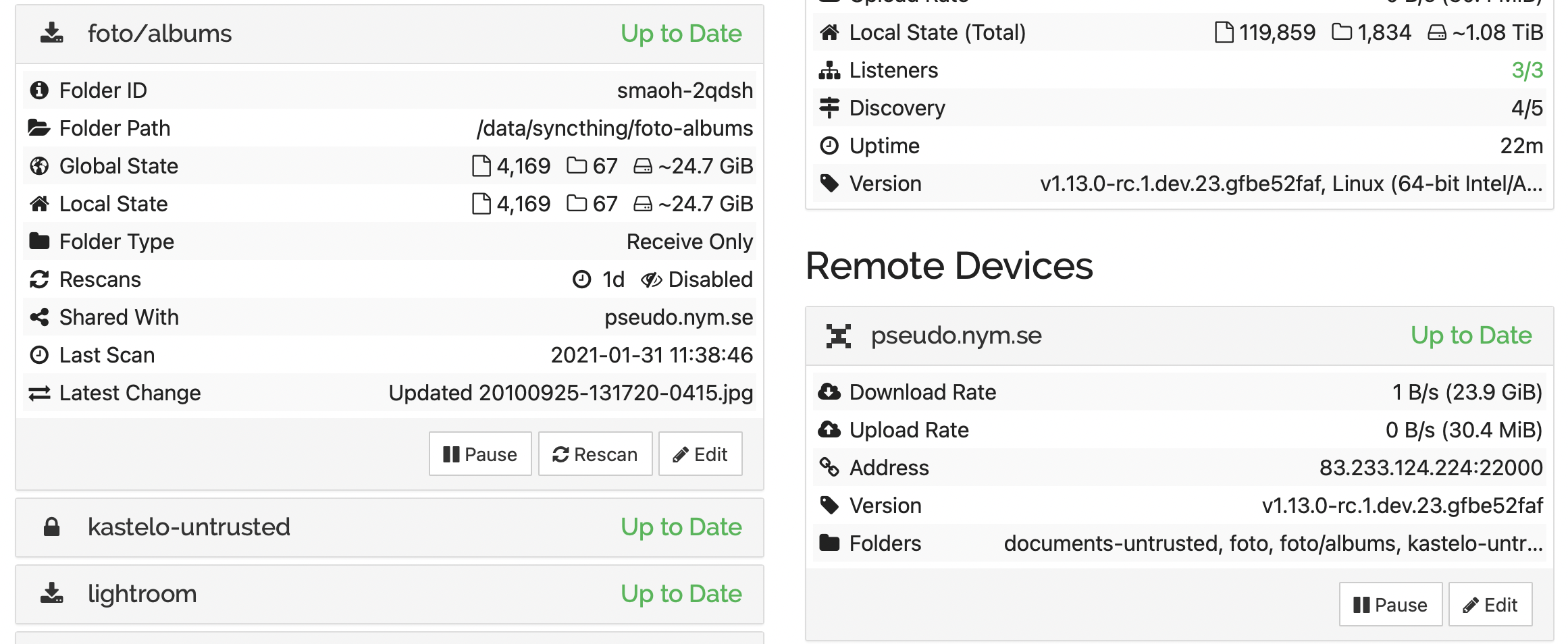 Sharing a new folder results in remote out of sync (metadata tracking ...