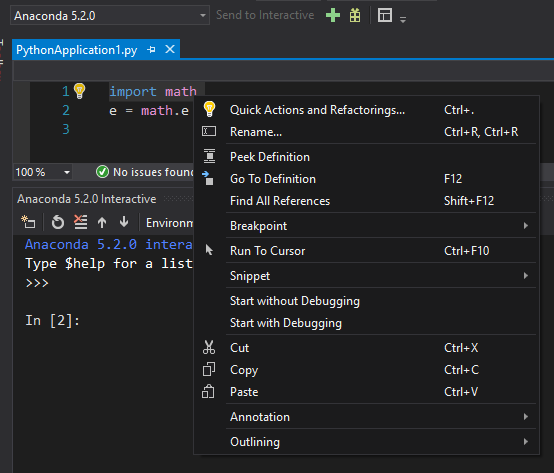Send to Interactive is not available · Issue #5042 · microsoft/PTVS ...
