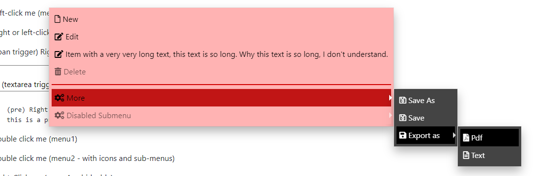 Long context menu items can overlap the fixed-width (200px) context ...