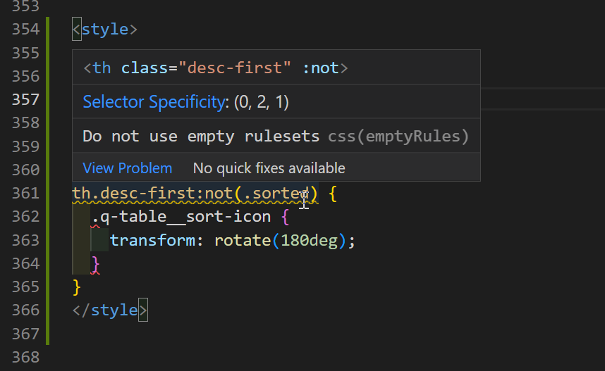 q-table - please add "sort direction" param to column definition ...