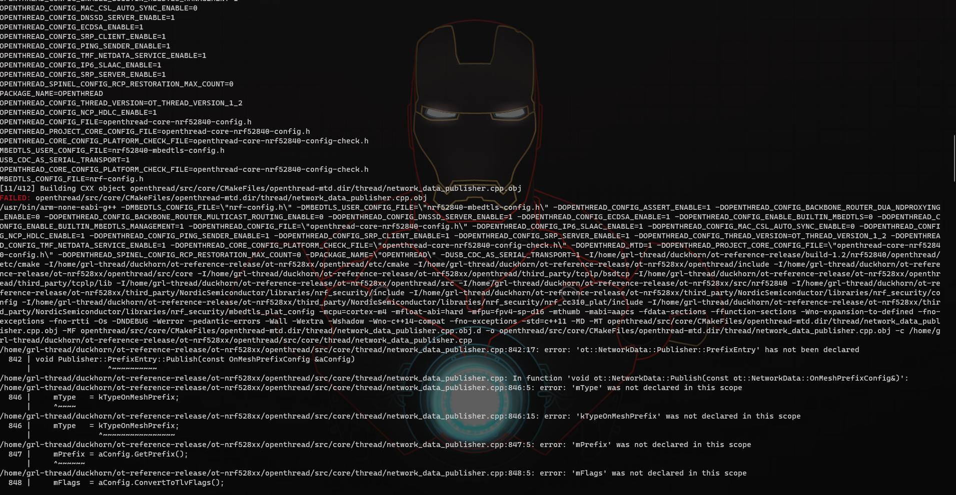 nrf52840 build failed `psa/crypto.h: No such file or directory` · Issue #10  · openthread/ot-reference-release
