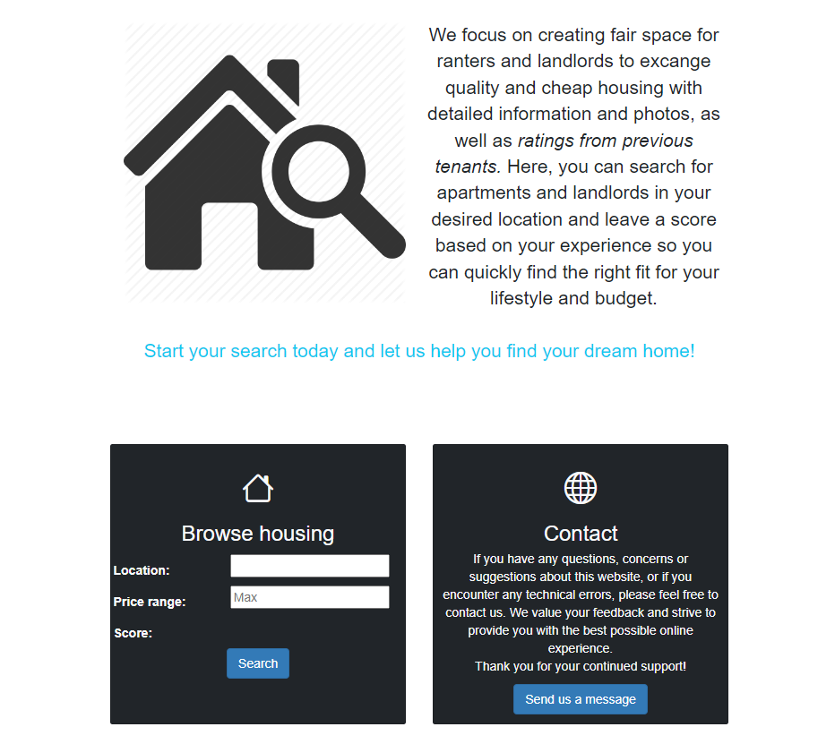 Github Swiateks Rentersrank A Project Of Web App That Allows Tenants