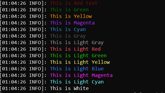 Bright color text on minecraft server console look thicker then normal ...