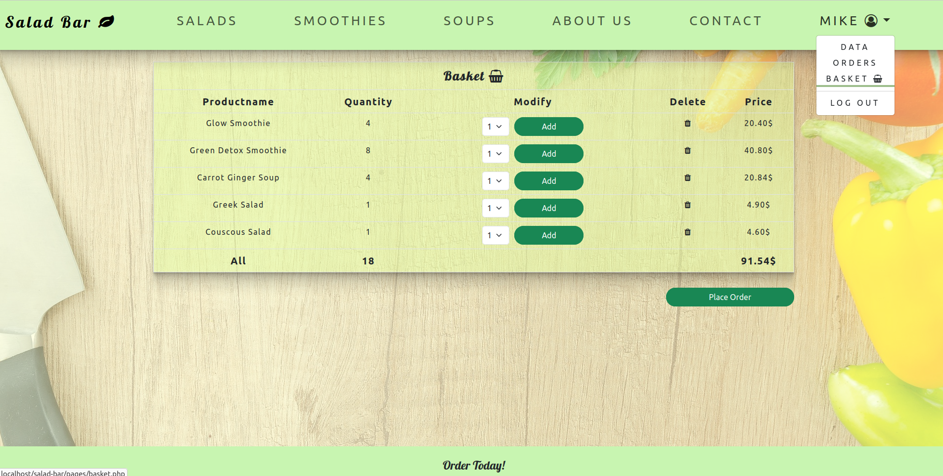 GitHub - DorottyaVarju/salad-bar: A simple salad ordering page with ...