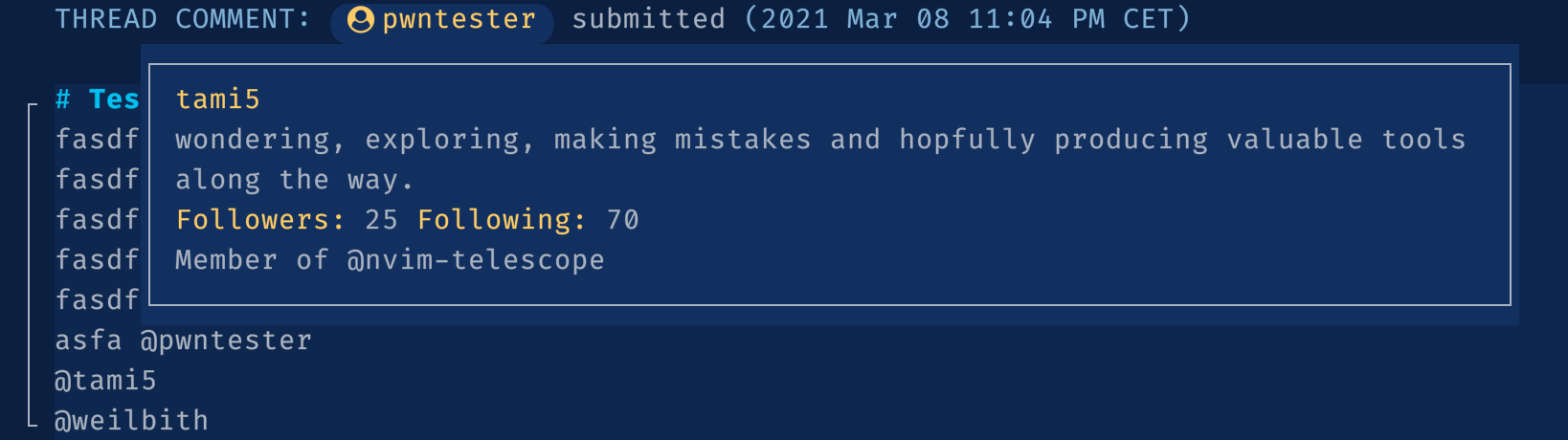 Feature request - add hover window for issue/PR numbers on CursorHold ...