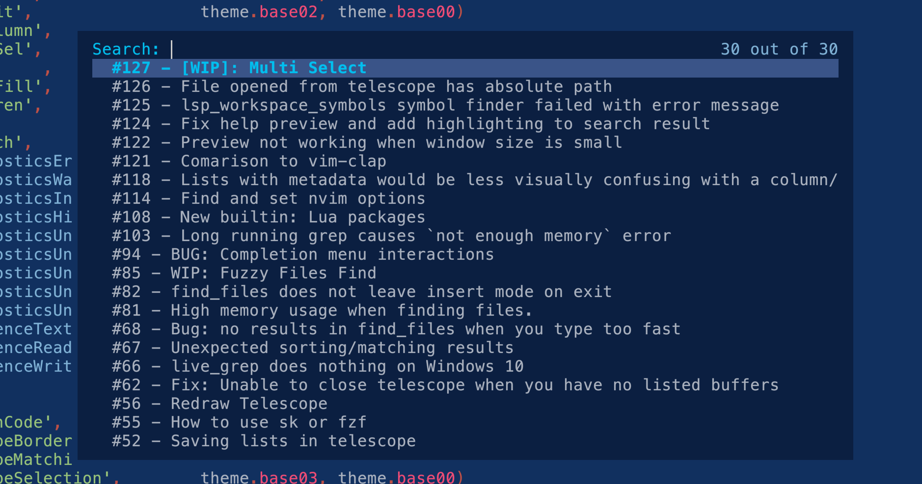 aesthetic suggestions · Issue #128 · nvim-telescope/telescope.nvim · GitHub