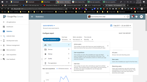 Why the maxInstalls count and google play console stats are not ...