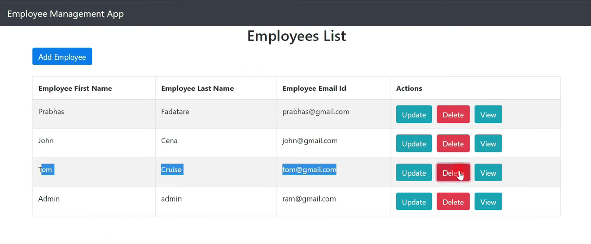 GitHub - KokulManivannan/Employee: Simple app with react and spring