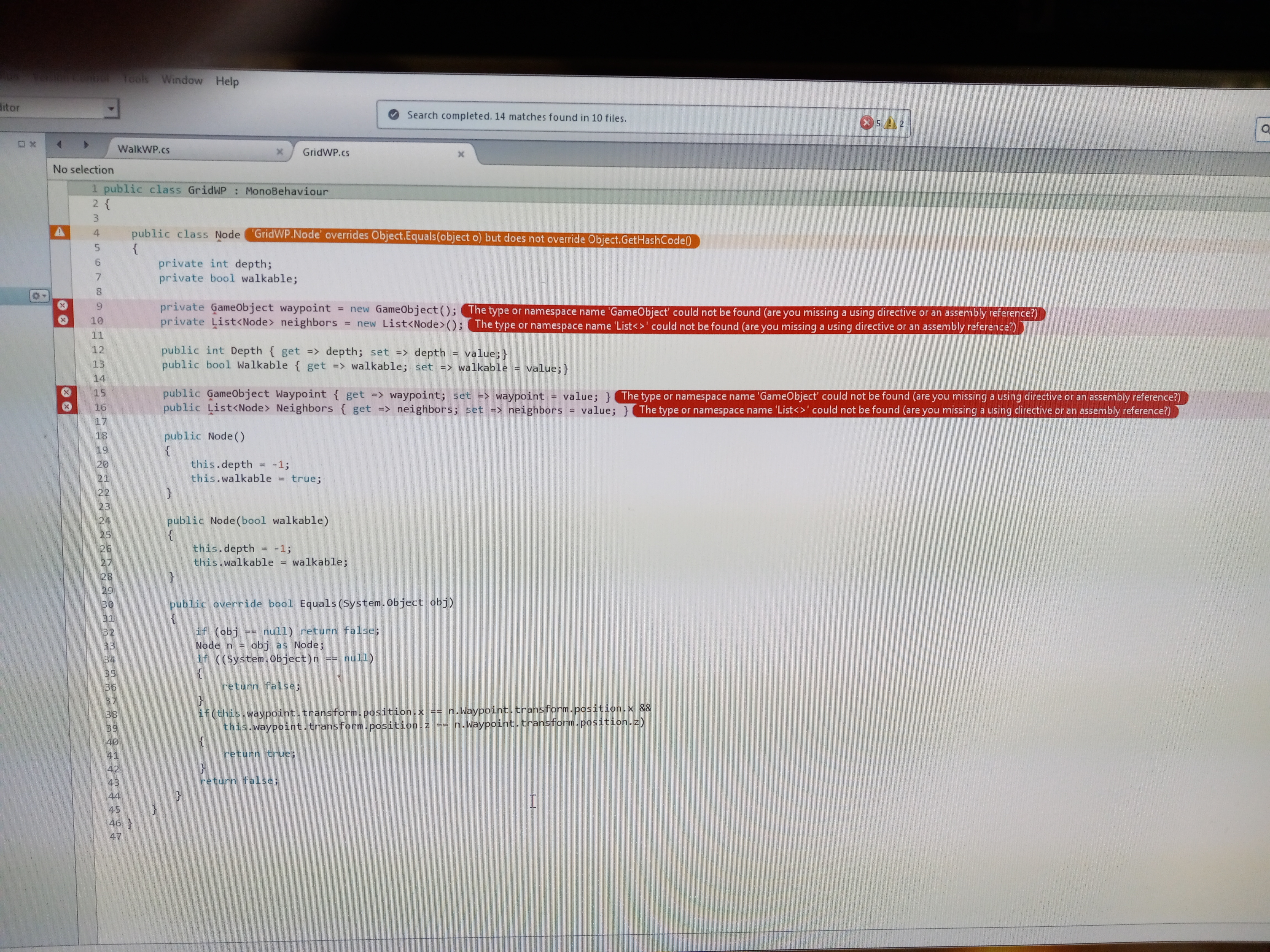 Problems with GridWP script · Issue #1 · Apress/beginning-game-ai-unity ...
