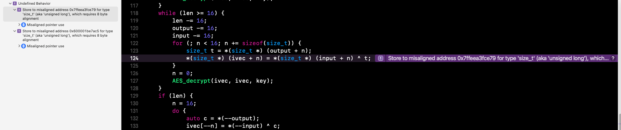AES misaligned address crash · Issue #516 · Tencent/MMKV · GitHub