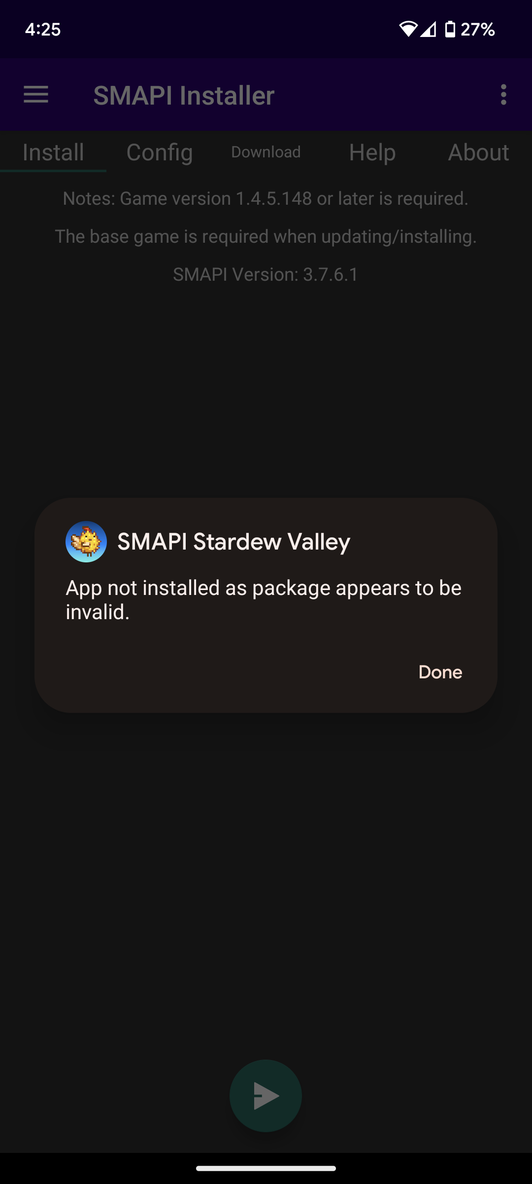 Smapi package invalid · Issue #269 · ZaneYork/SMAPI-Android-Installer ...