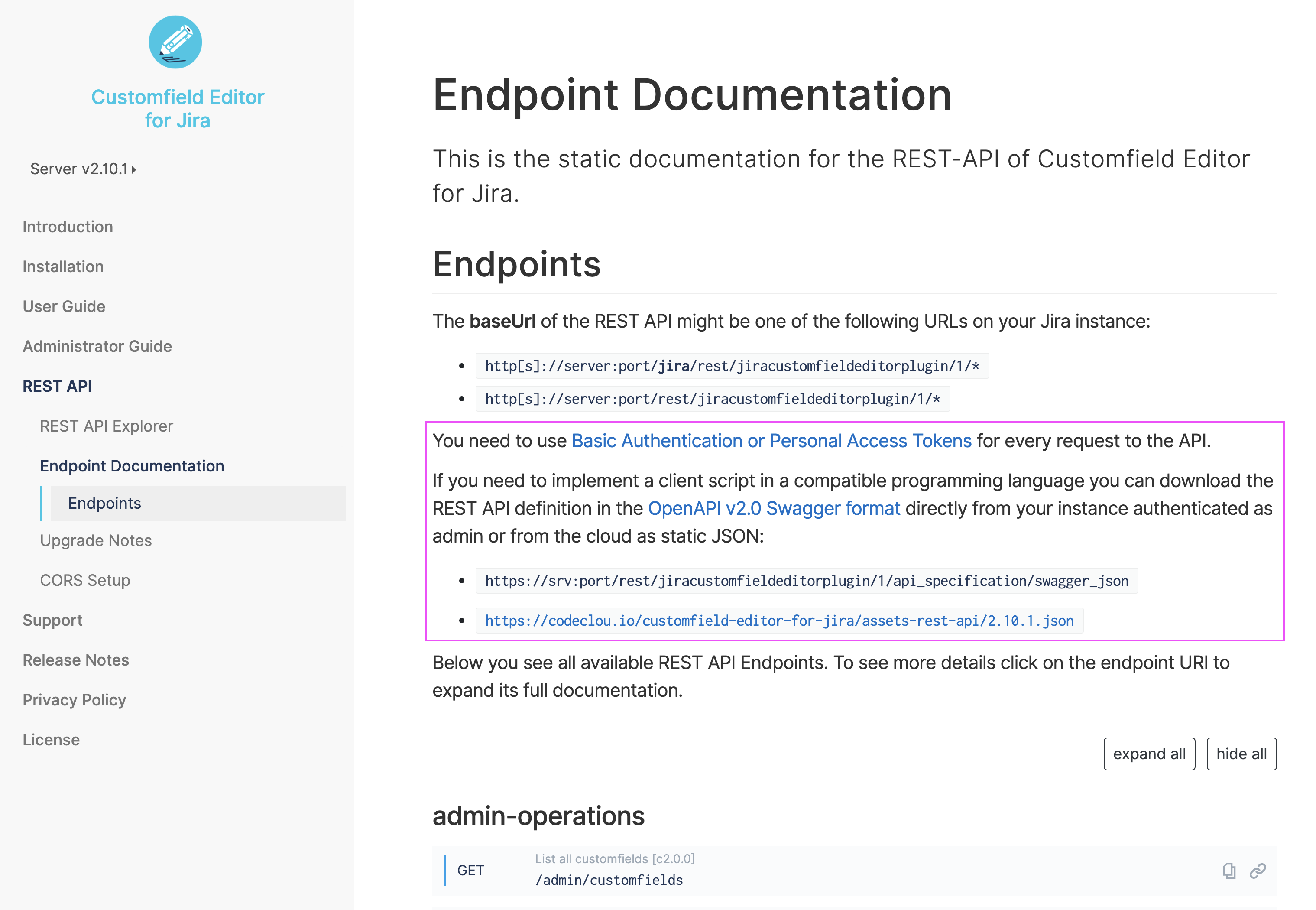[CE-111] Hardening of REST API: OpenAPI Specification and Health with ...