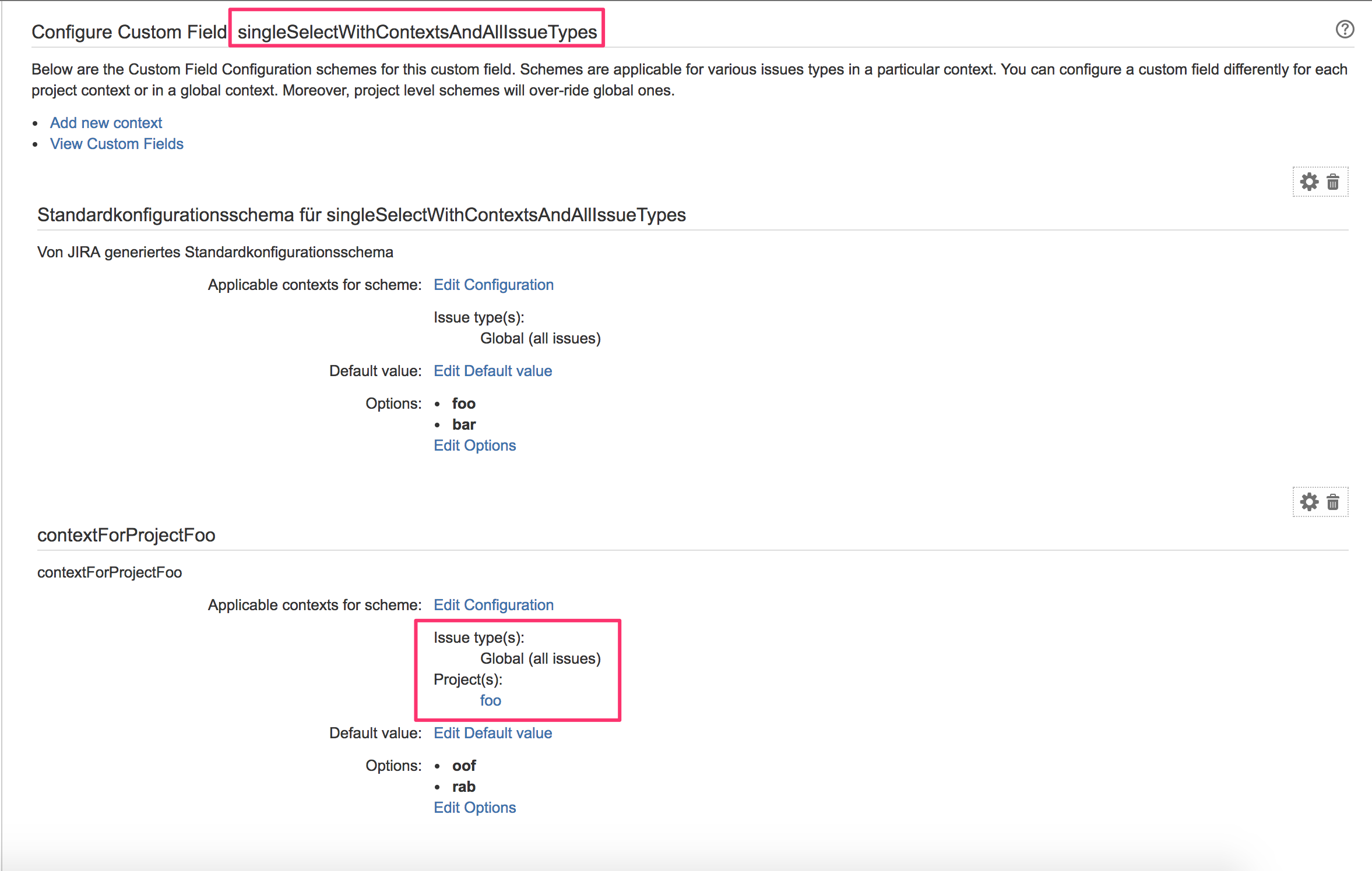 [CEP31] RestAPI Provide associated projects and issue types info for