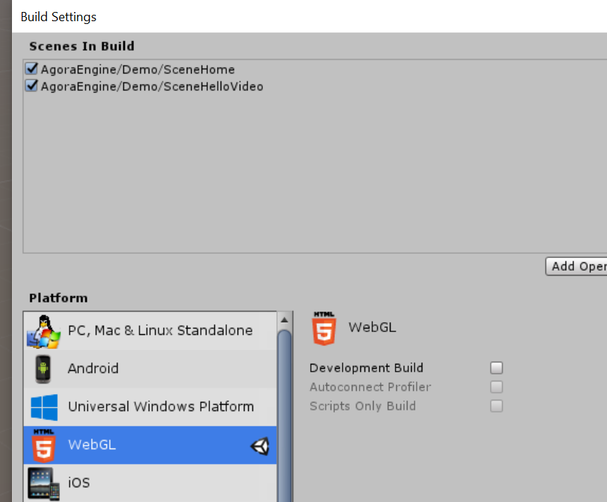 webgl platform