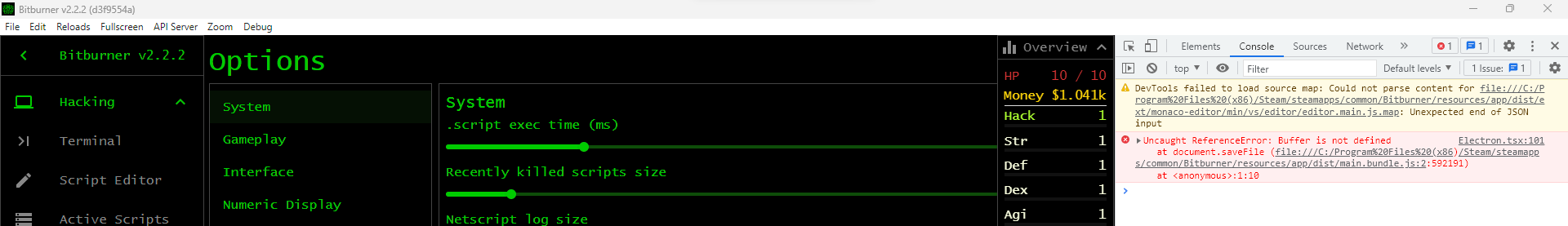 API Server broken? · Issue #383 · bitburner-official/bitburner-src · GitHub