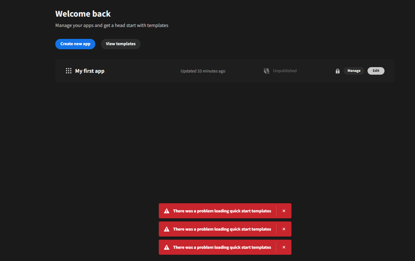 problem loading quick start templates · Budibase budibase · Discussion ...