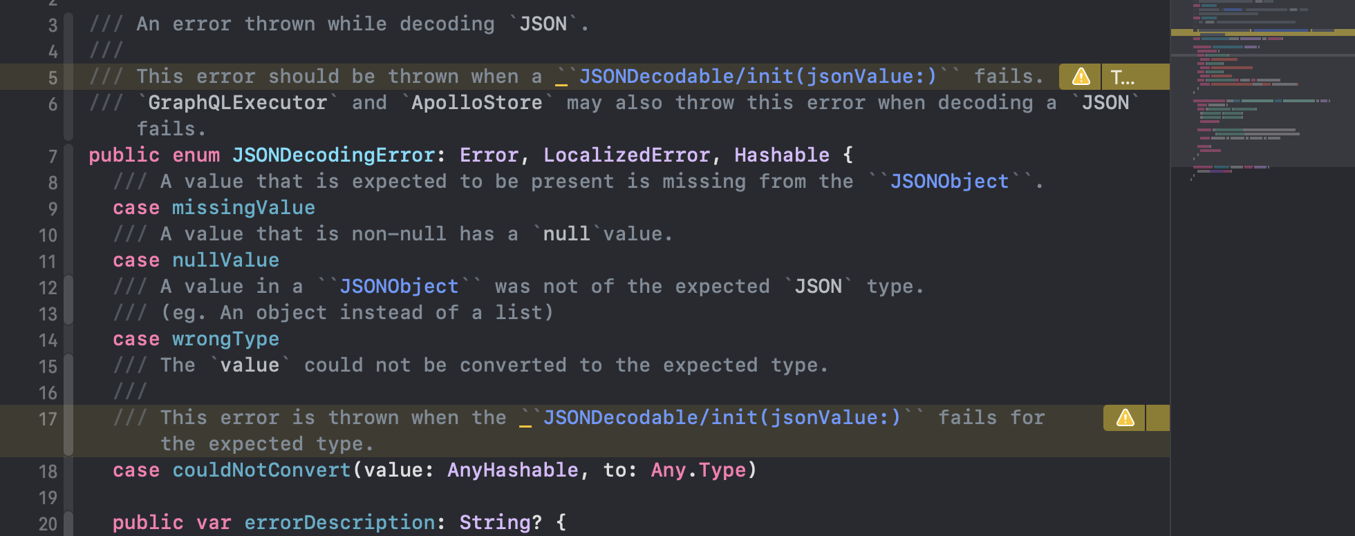 Apollo SDK integrated through SPM emits documentation reference ...