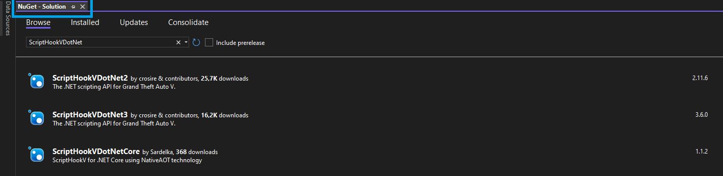 Close NuGet