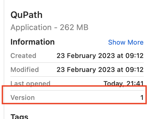 [macOS] version numbers damaged · Issue #1250 · qupath/qupath · GitHub