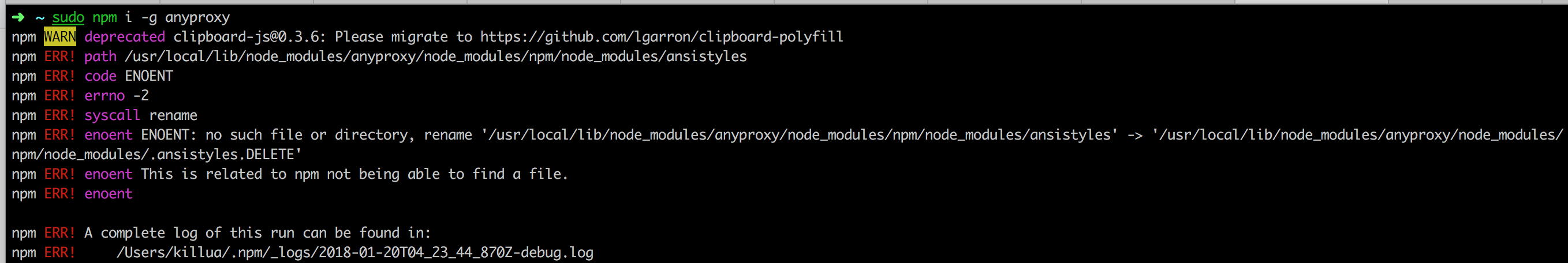 Mac安装最新版anyproxy报错 · Issue #322 · alibaba/anyproxy · GitHub