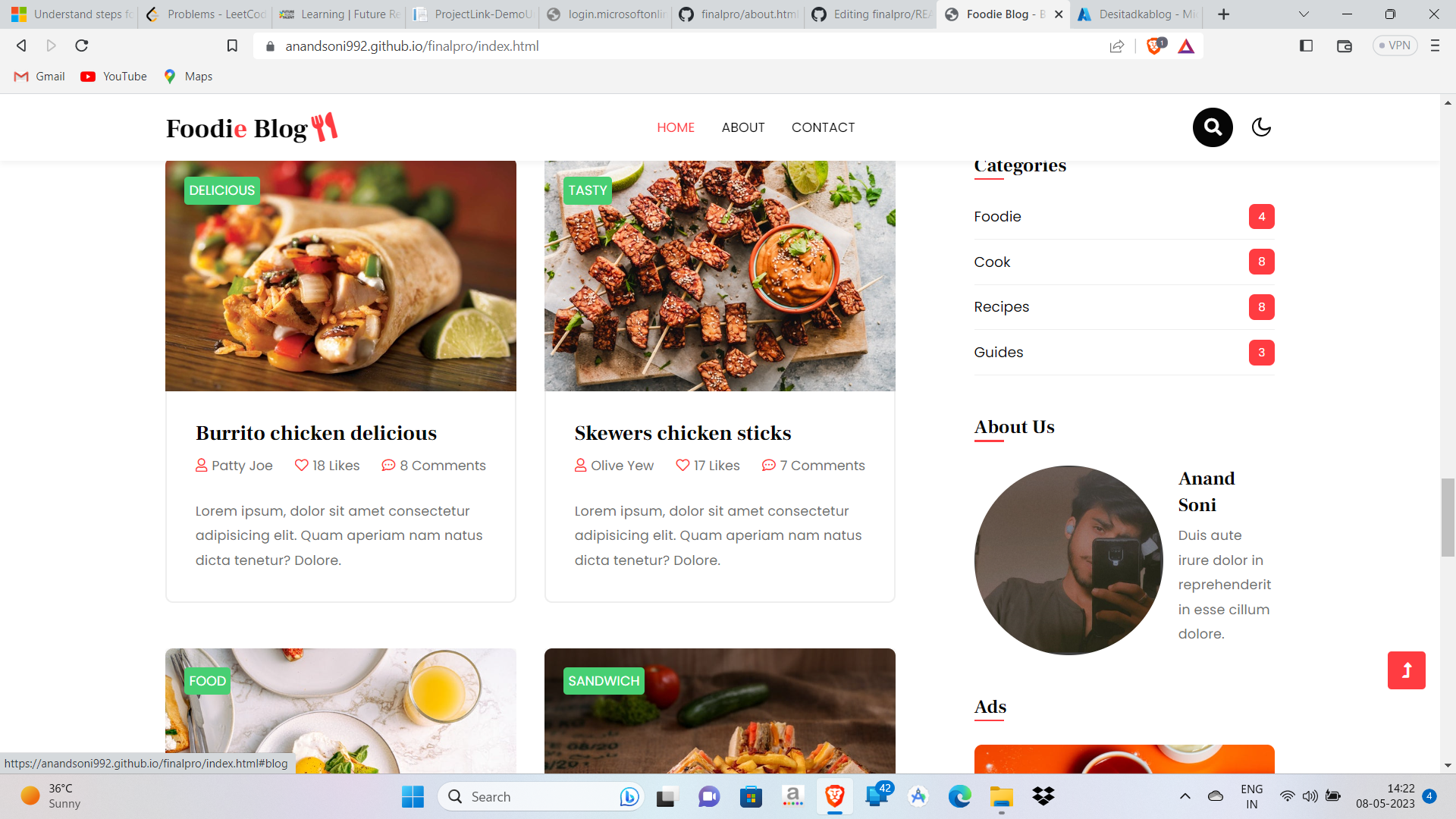 GitHub - Anandsoni992/finalpro: this is my final project for frt · GitHub